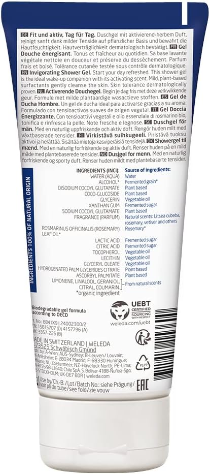 ڤيليدا - جل استحمام اكتف فريش 3 في 1 للرجال - 200 مل