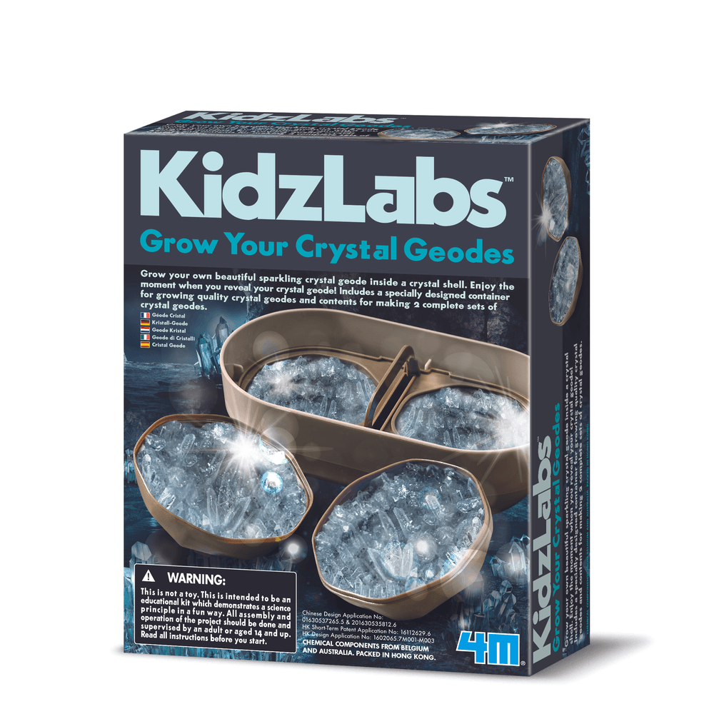 4M - KidzLabs Grow Your Crystal Geodes Science Kit - Multicolor