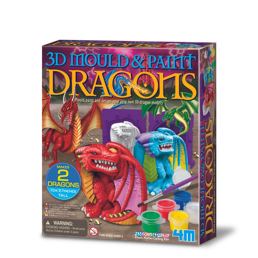 4M - Mould & Paint Craft Kit - 3D Dragon