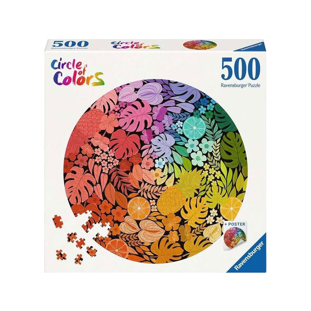 Ravensburger Circle Of Colors Jigsaw Puzzle - Tropical - 500 Pcs