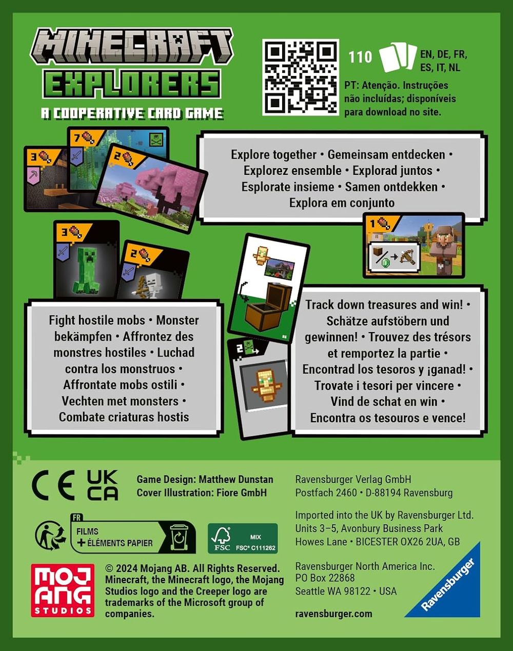 Ravensburger Minecraft Explorers Cooperative Card Game - Multicolor