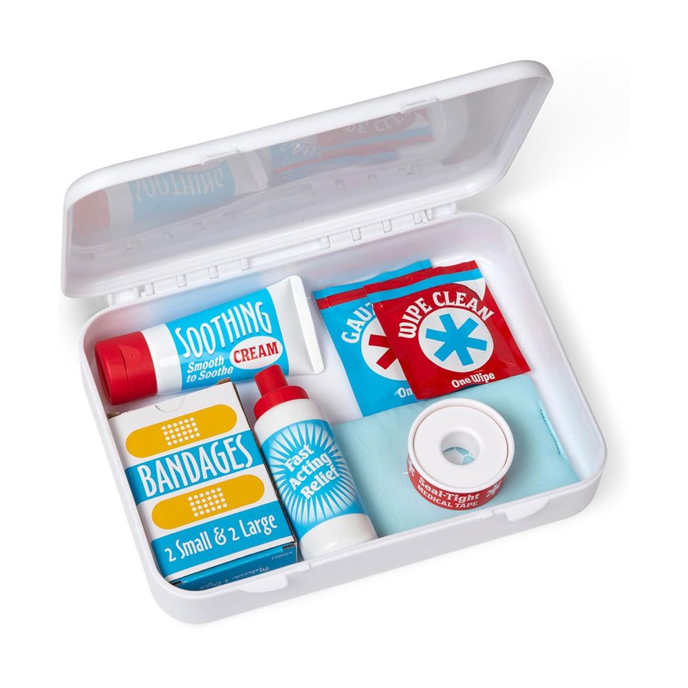 Melissa & Doug Get Well First Aid Kit Pretend Playset - Multicolor - 25 Pcs