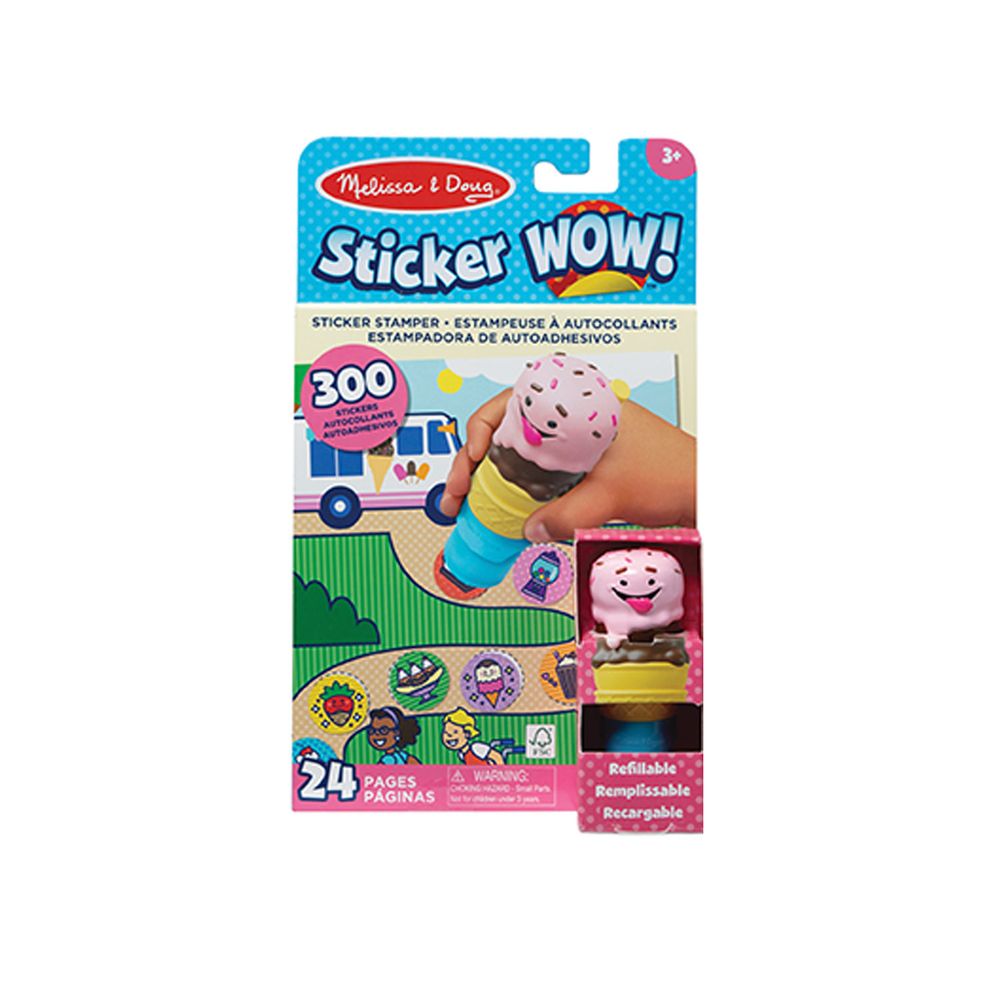 Melissa & Doug Sticker Wow! Stamper & Activity Pad Set - Ice Cream