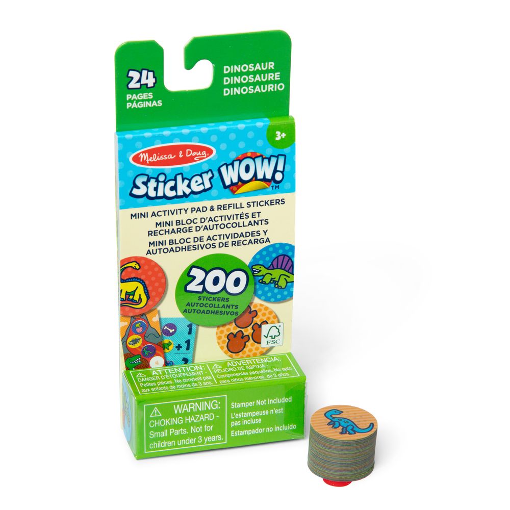 Melissa & Doug Sticker Wow! Mini Activity Pad & Refill Stickers - Dinosaur