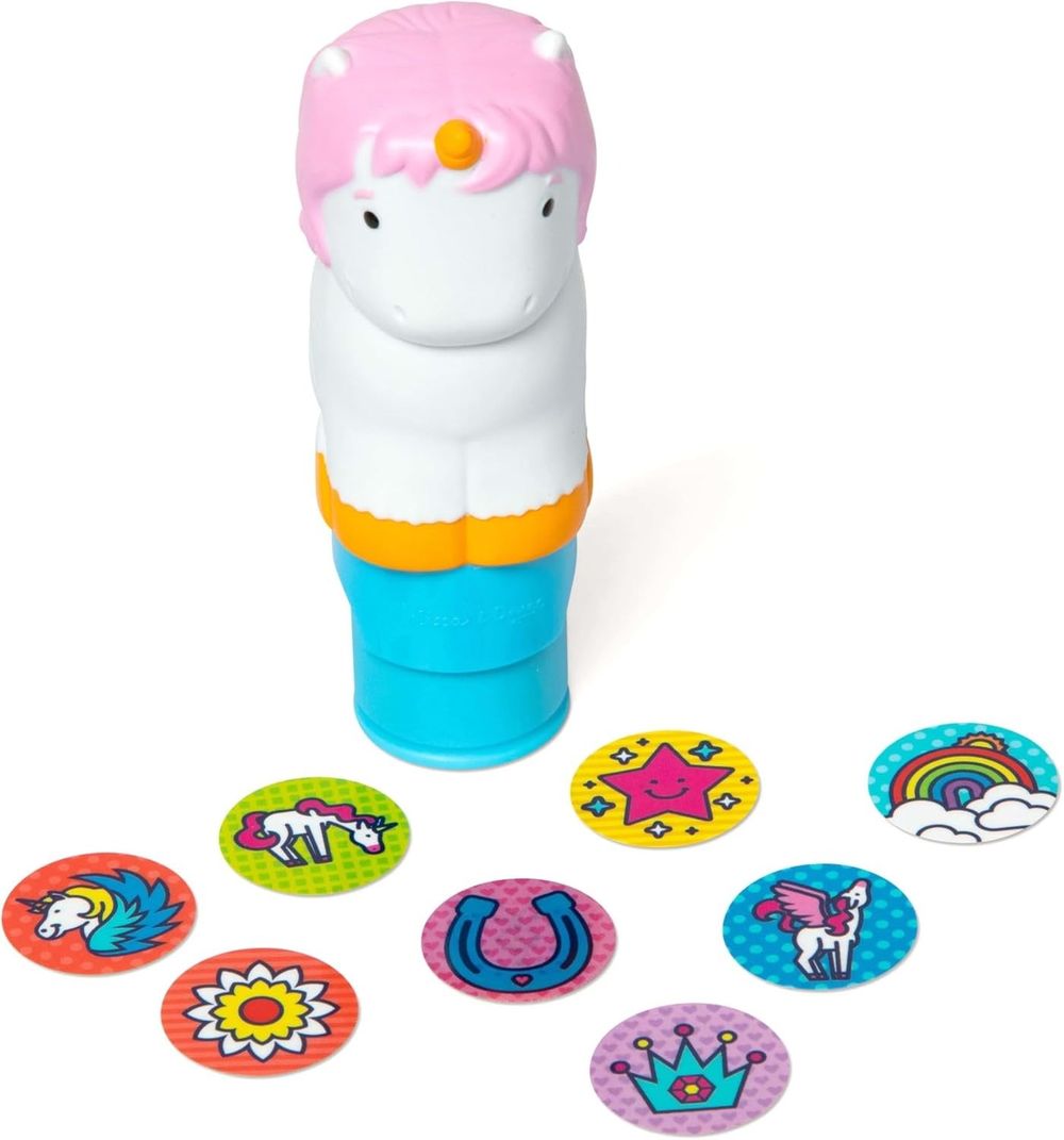 Melissa & Doug Sticker Wow! Stamper, Mini Activity Pad & Refill Sticker Set - Unicorn