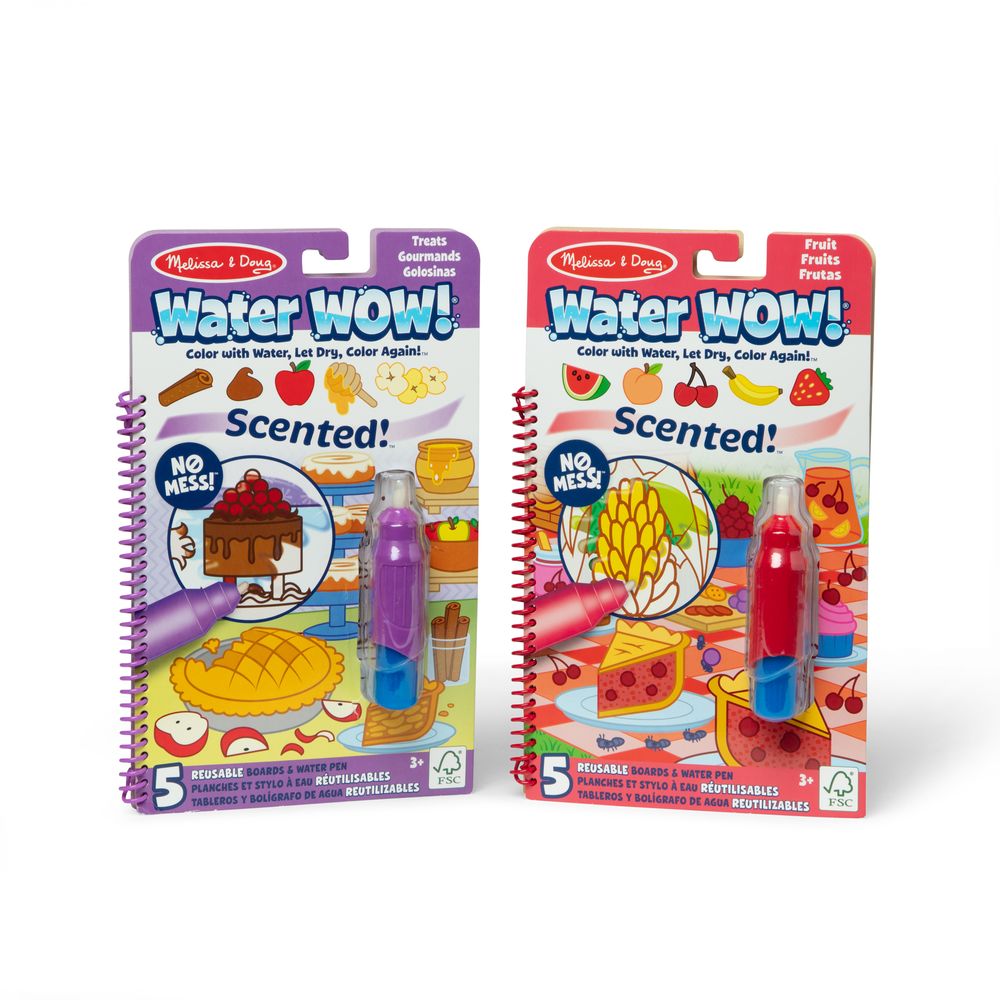 Melissa & Doug Water Wow! Scented Water-Reveal Pad & Pen Set - Fruits & Treats - 2 Pcs