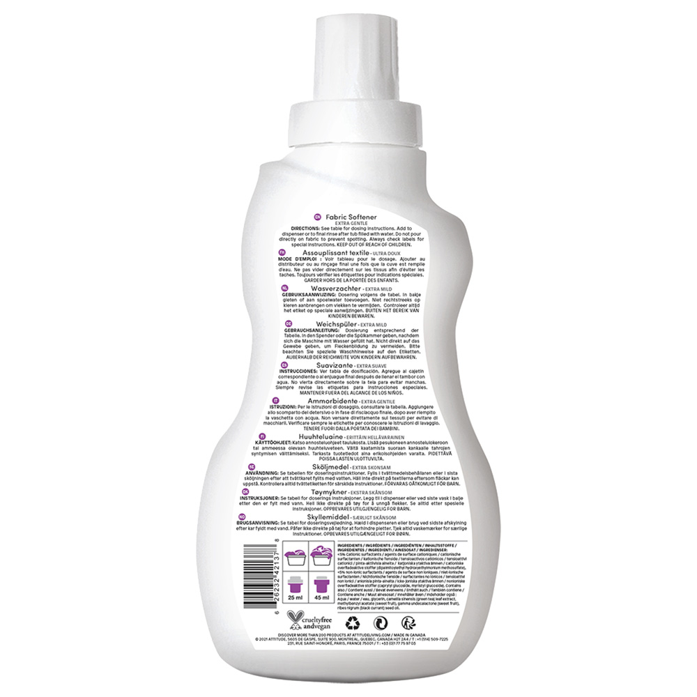 Attitude - Natural Baby Fabric Softener - Sweet Lullaby - 40 Loads - 1 L