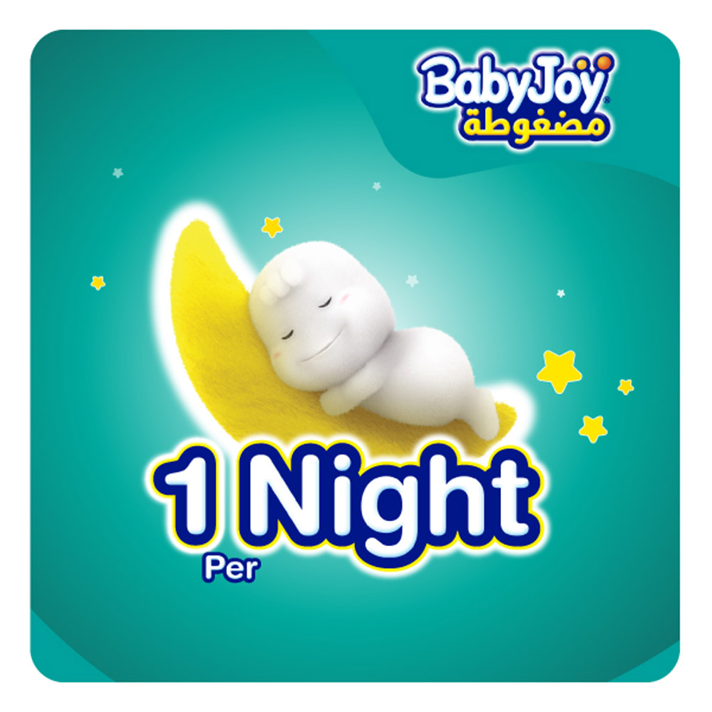 Babyjoy - Compressed Diamond Pad Diaper S4 L - 10-18 Kg - Pack of 3 - 222pcs