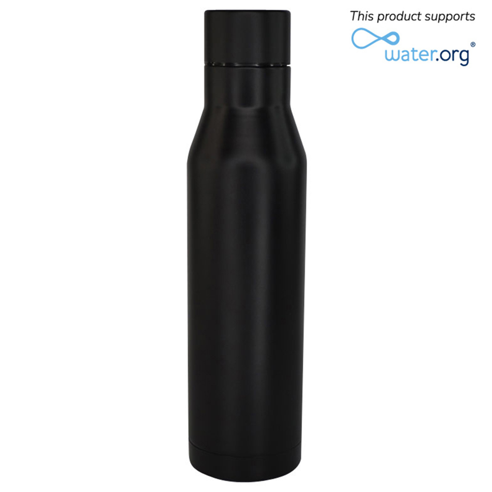 Hans Larsen - Hunfeld Stainless Steel Water Bottle - Black - 500ml
