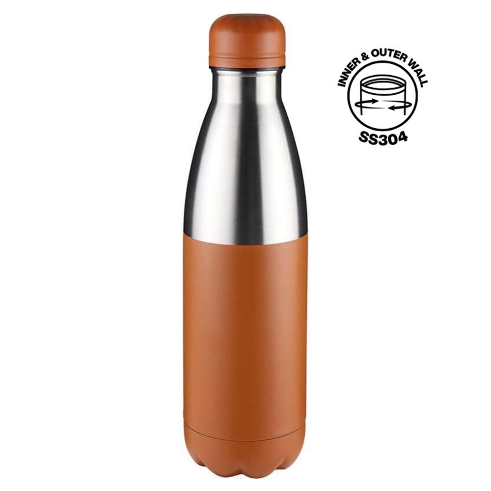 Hans Larsen - Hopa Stainless Steel Water Bottle - Orange - 500ml