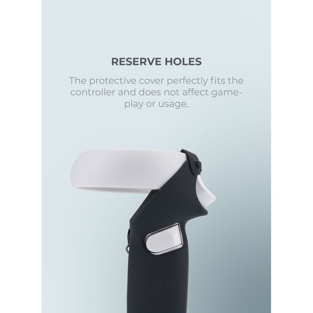 بلوبيبل - غطاء يد سيليكون إيليت لجهاز ميتا كويست 2 - أسود