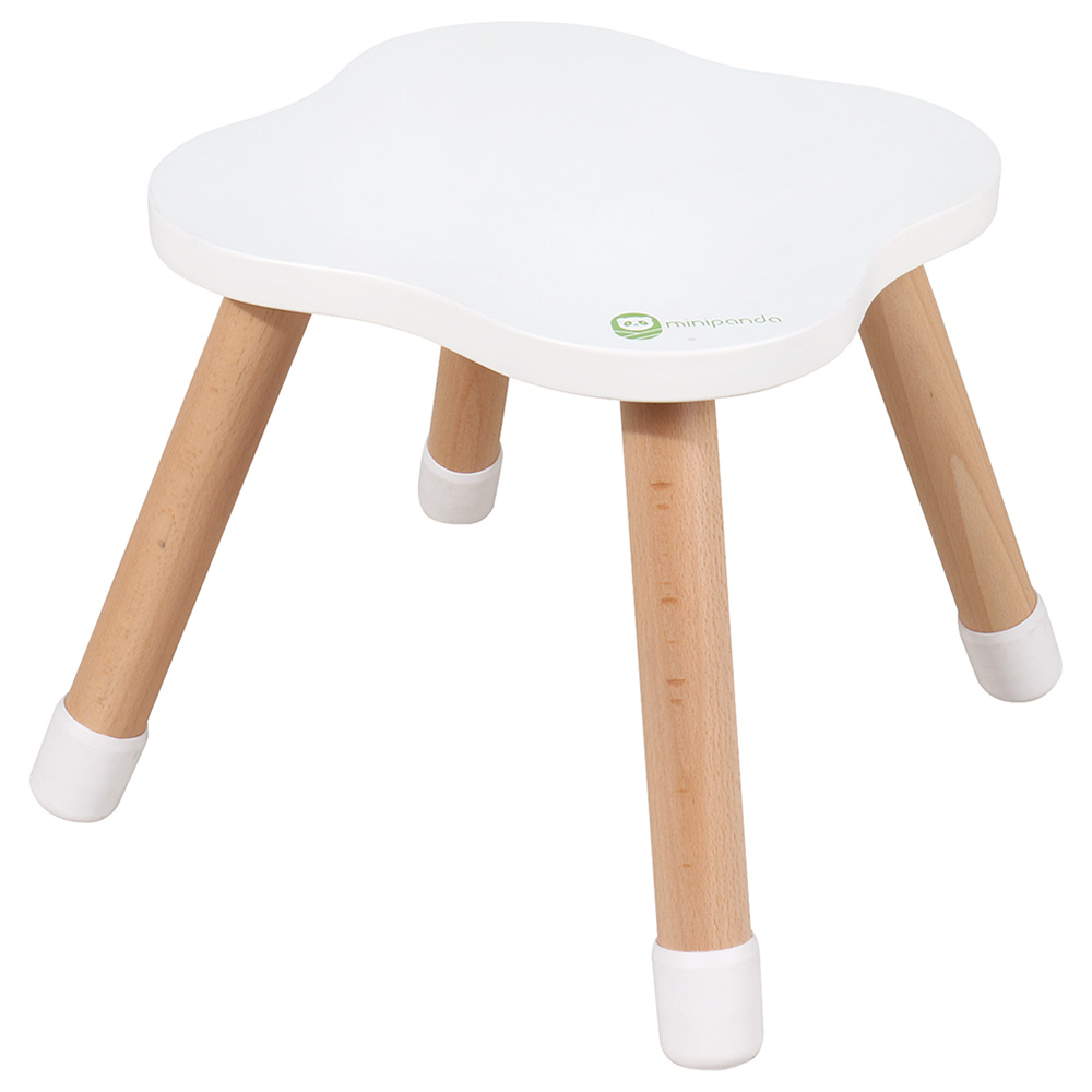 Mini Panda - Clovercharm Wooden Table & Chair - Pure Ivory