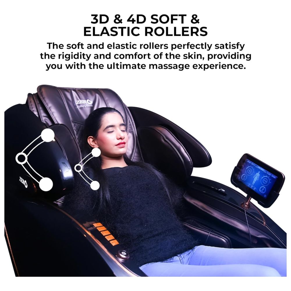 زيرو هيلث كير - كرسي تدليك الجسم يو-سبيس للاسترخاء - أسود