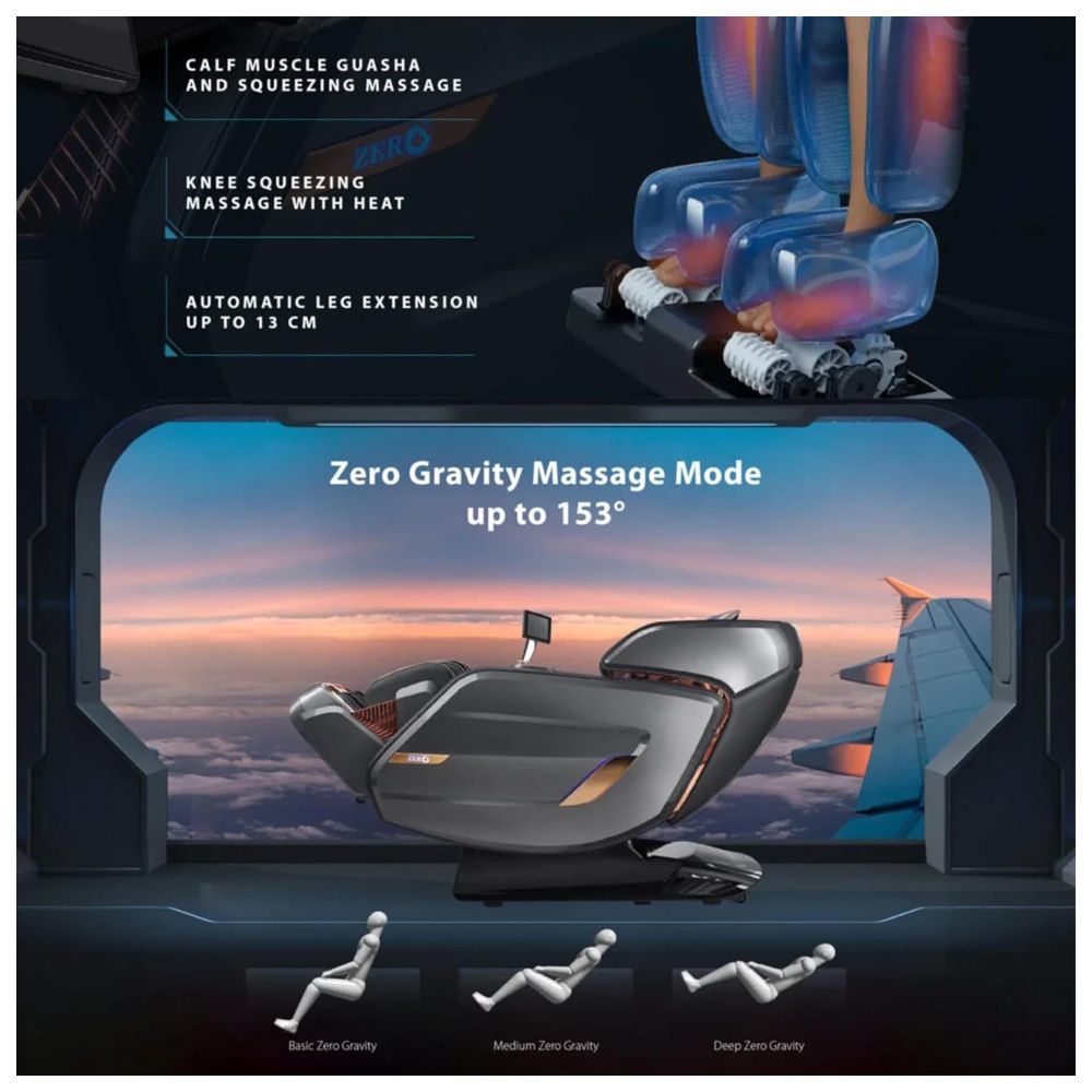 زيرو هيلث كير - كرسي تدليك الجسم يو-آر7 سوبر سيريز - رمادي