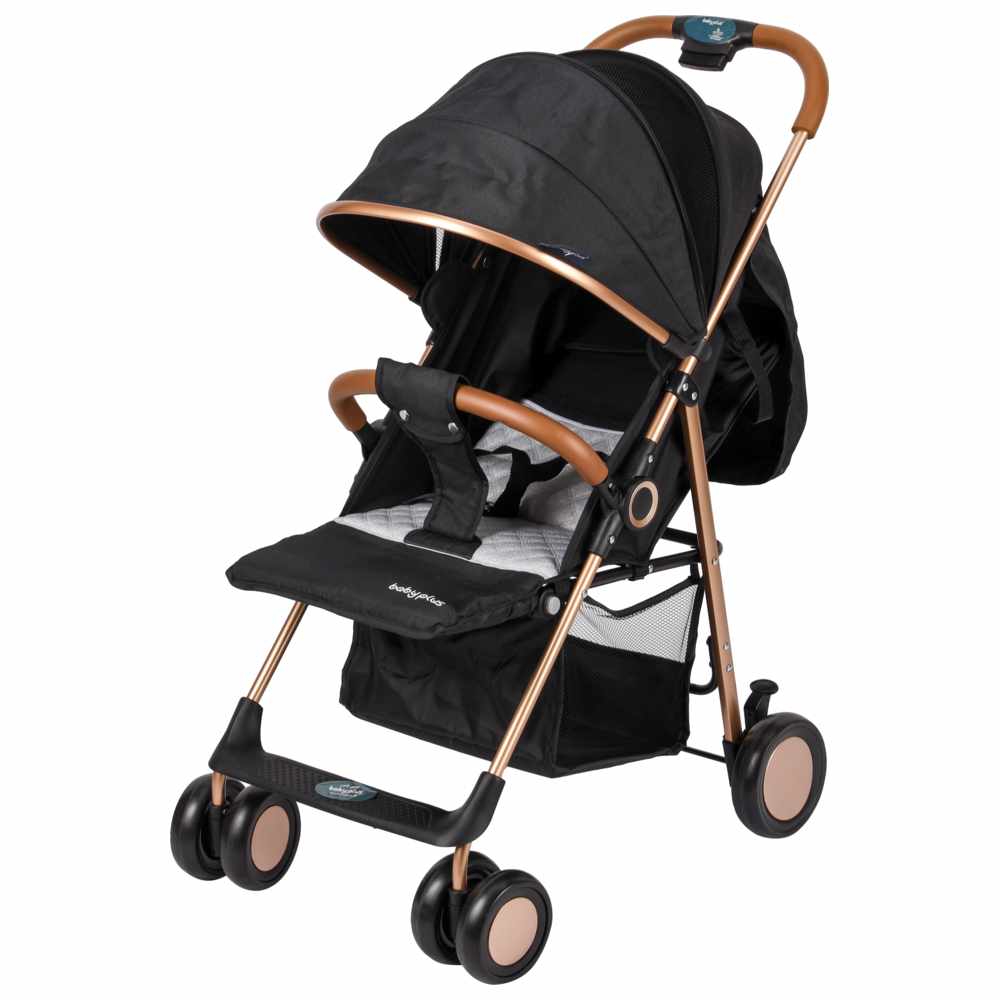 بيبي بلس - عربة أطفال خفيفة الوزن فاخرة - أسود