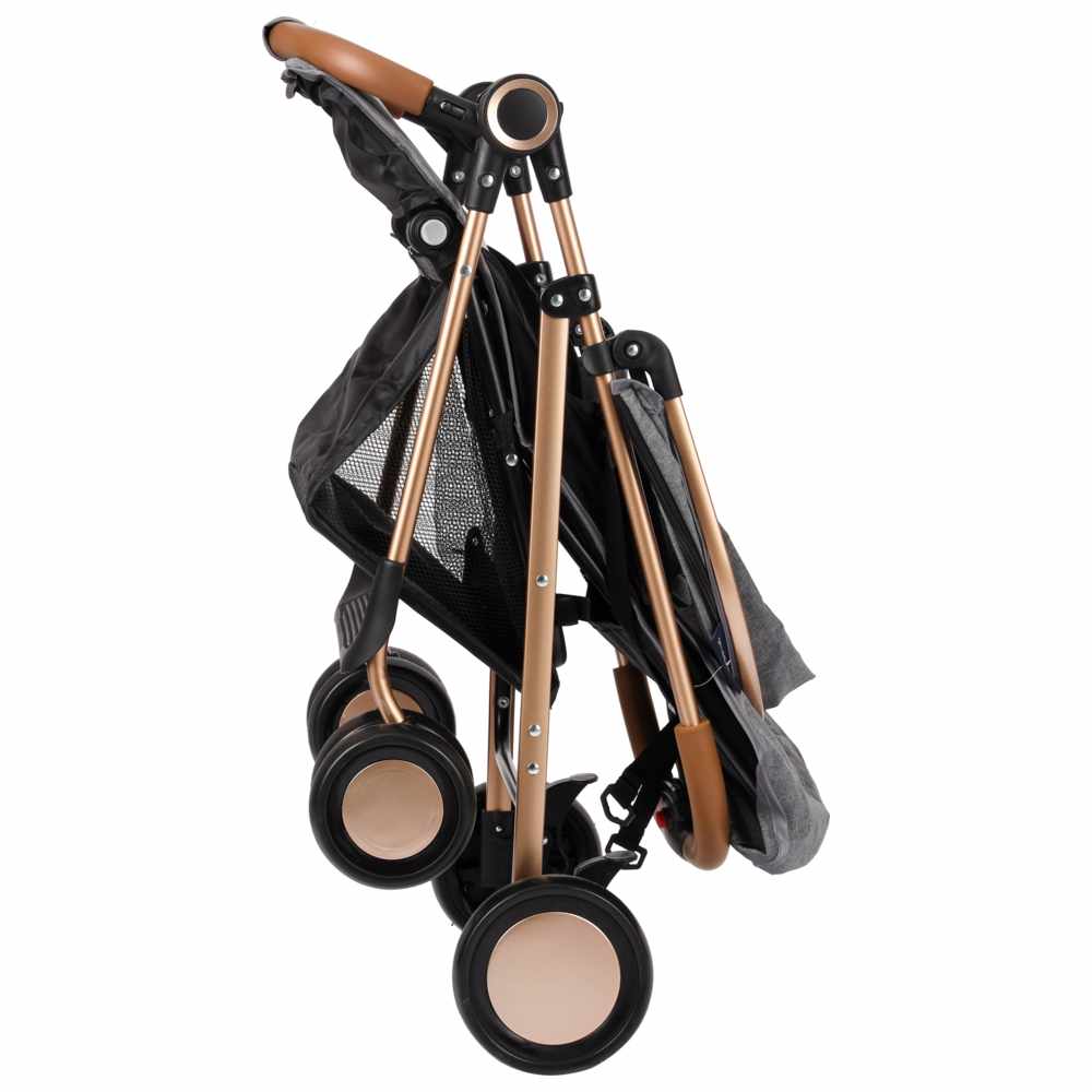 بيبي بلس - عربة أطفال خفيفة الوزن فاخرة - أسود