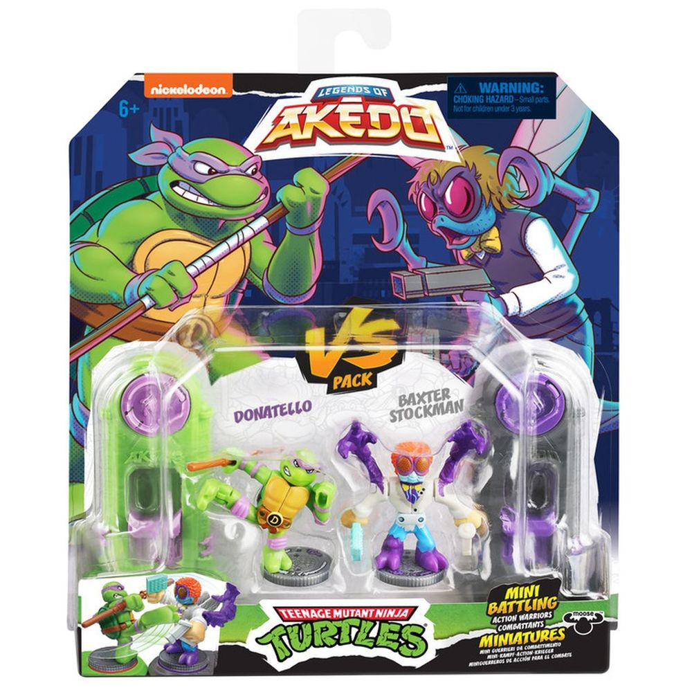 Akedo - TMNT S1 Donatello Vs Baxter Stockman Action Figure