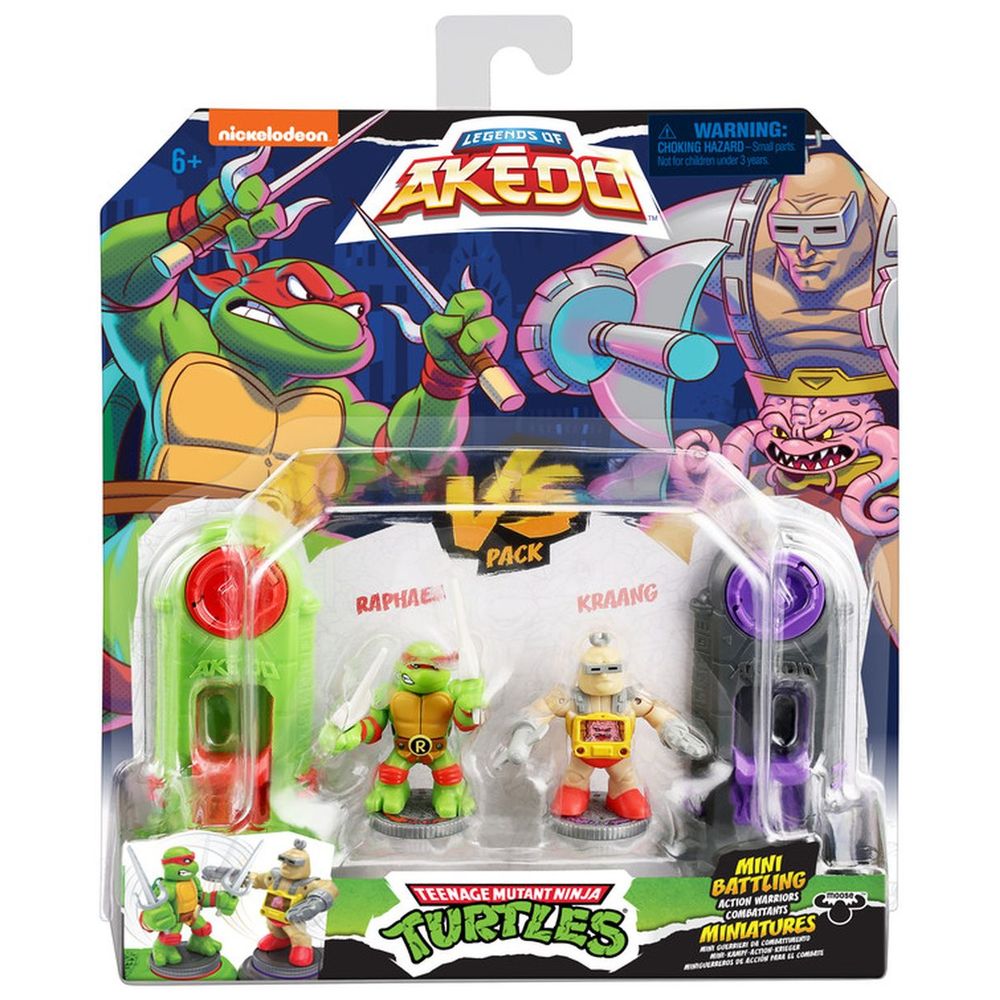 Akedo - TMNT S1 Raphael vs Kraang Figure - 2pcs
