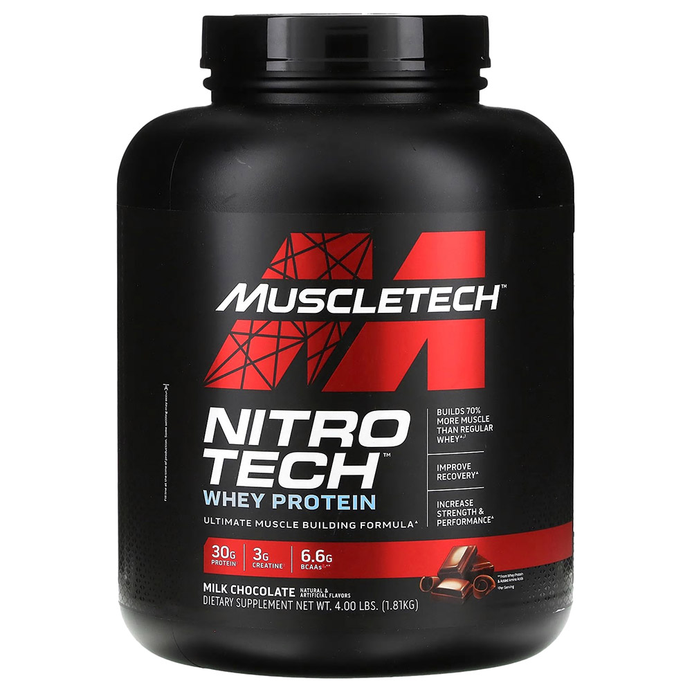 ماسل تك - بروتين مصل اللبن نيترو تك - شوكولاتة بالحليب - 1.8 كجم