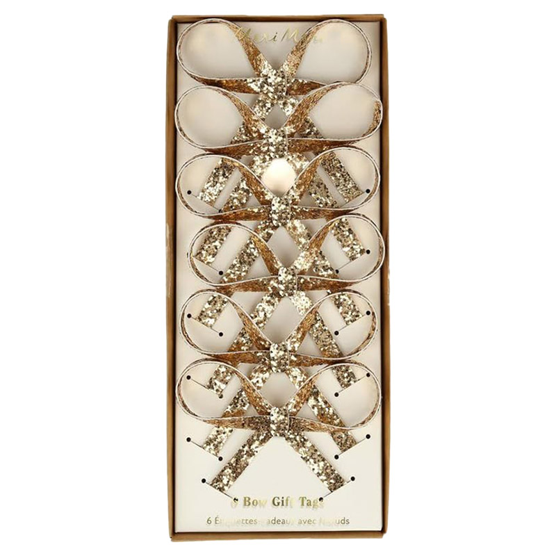 ميري ميري - مجموعة بطاقات هدايا بتصميم فيونكة براق - 6 قطع