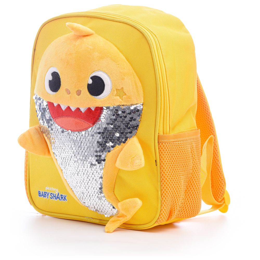 Hollywood Magic - 12-Inch Baby Shark Backpack And Pencilcase - Yellow