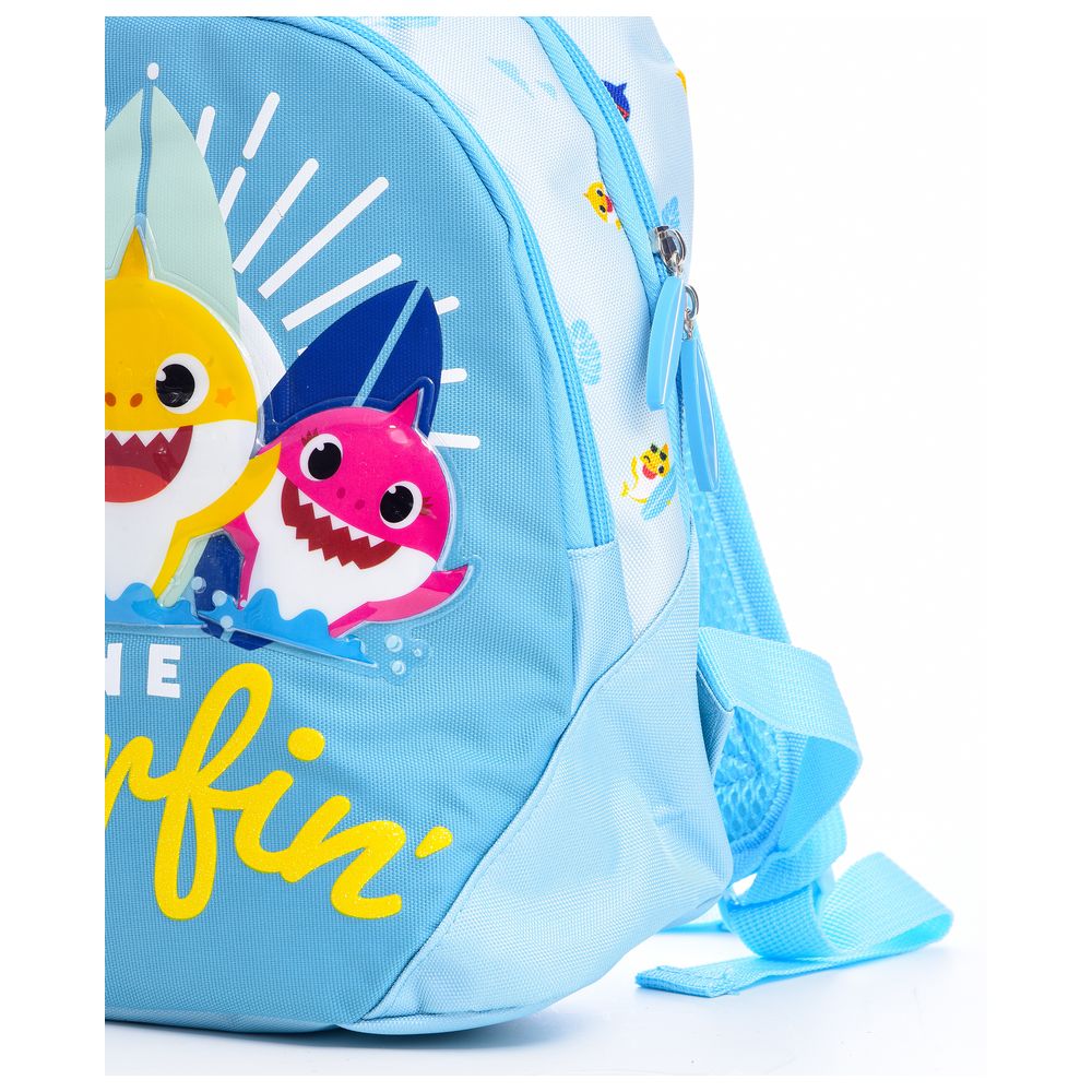 Hollywood Magic - 12-Inch Baby Shark Backpack And Pencilcase - Light Blue