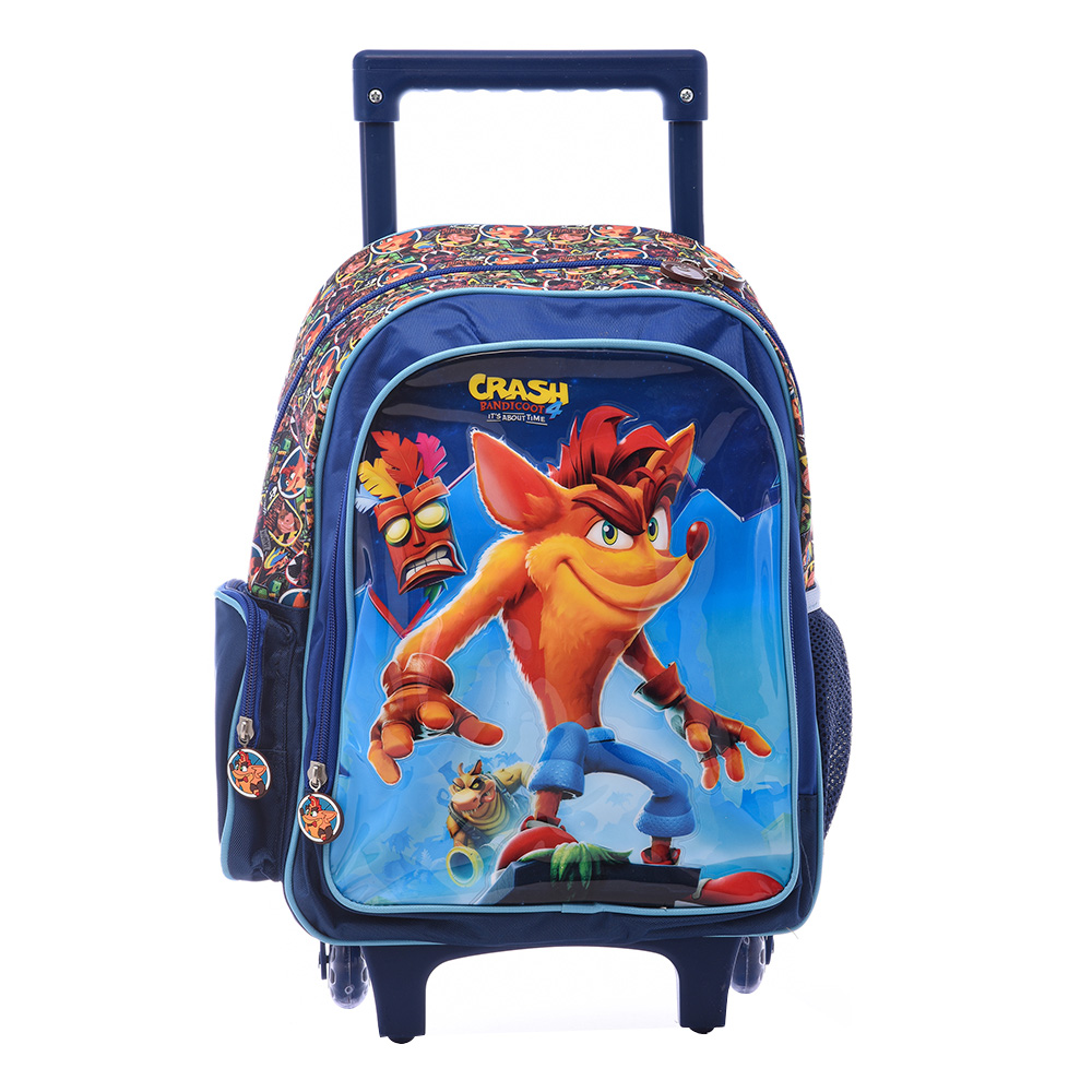Hollywood Magic - Crash Bandicoot Trolley Bag - Blue - 18-Inch/46cm