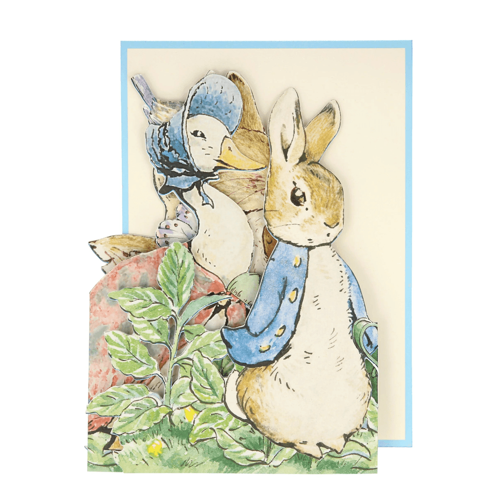 Meri Meri - Peter Rabbit Blank Greeting Card - Multicolor