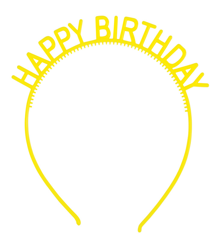 Unique - Happy Birthday Headbands - Multicolor - 4 Pcs