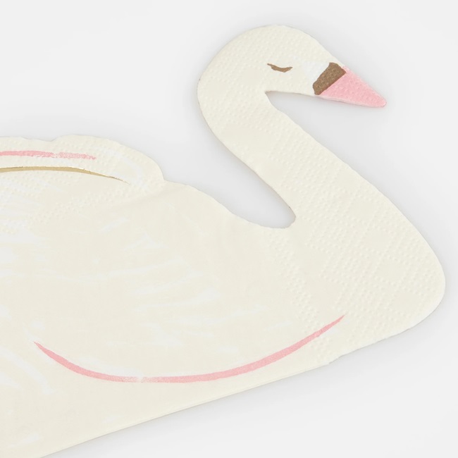 Meri Meri - Swan Shaped Napkins Pack Of 16