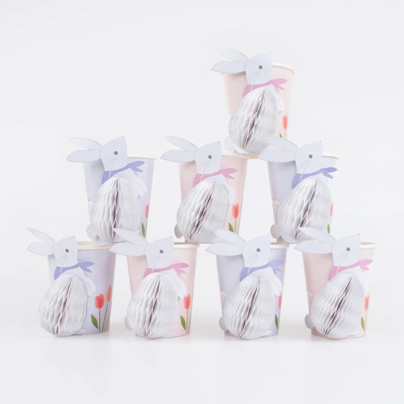 Meri Meri - Honeycomb Bunny Cups - 8 Pcs - 256 ml