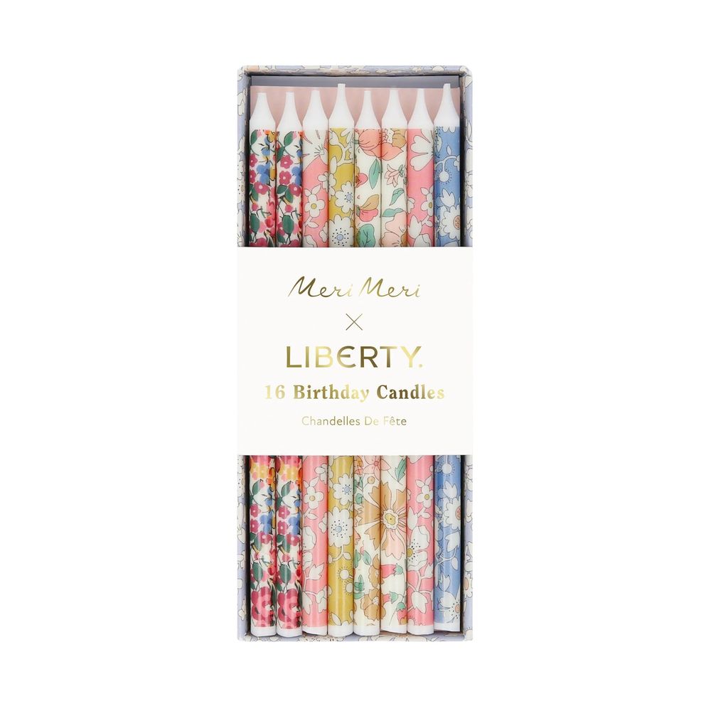 Meri Meri - Liberty Mixed Print Birthday Candle Set - Multicolor - 16 Pcs