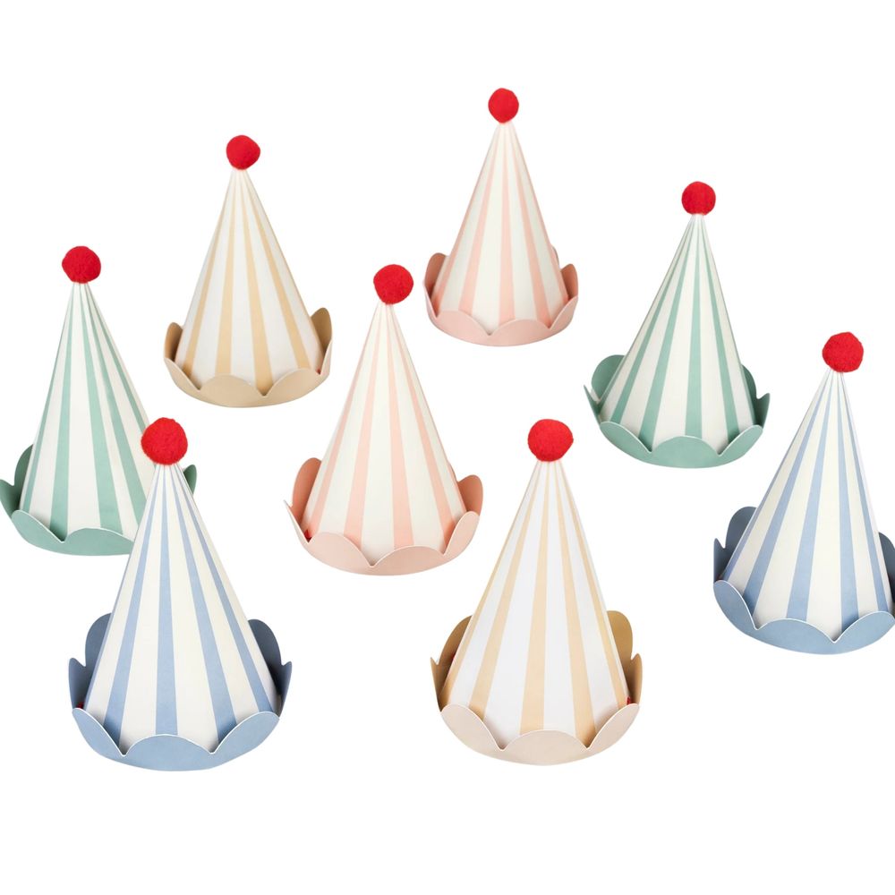 Meri Meri - Stripe Pastel Party Hats