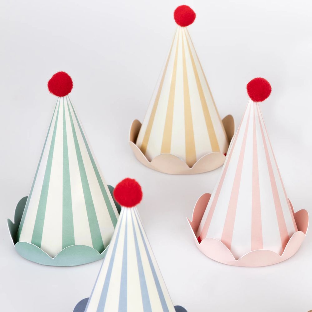 Meri Meri - Stripe Pastel Party Hats