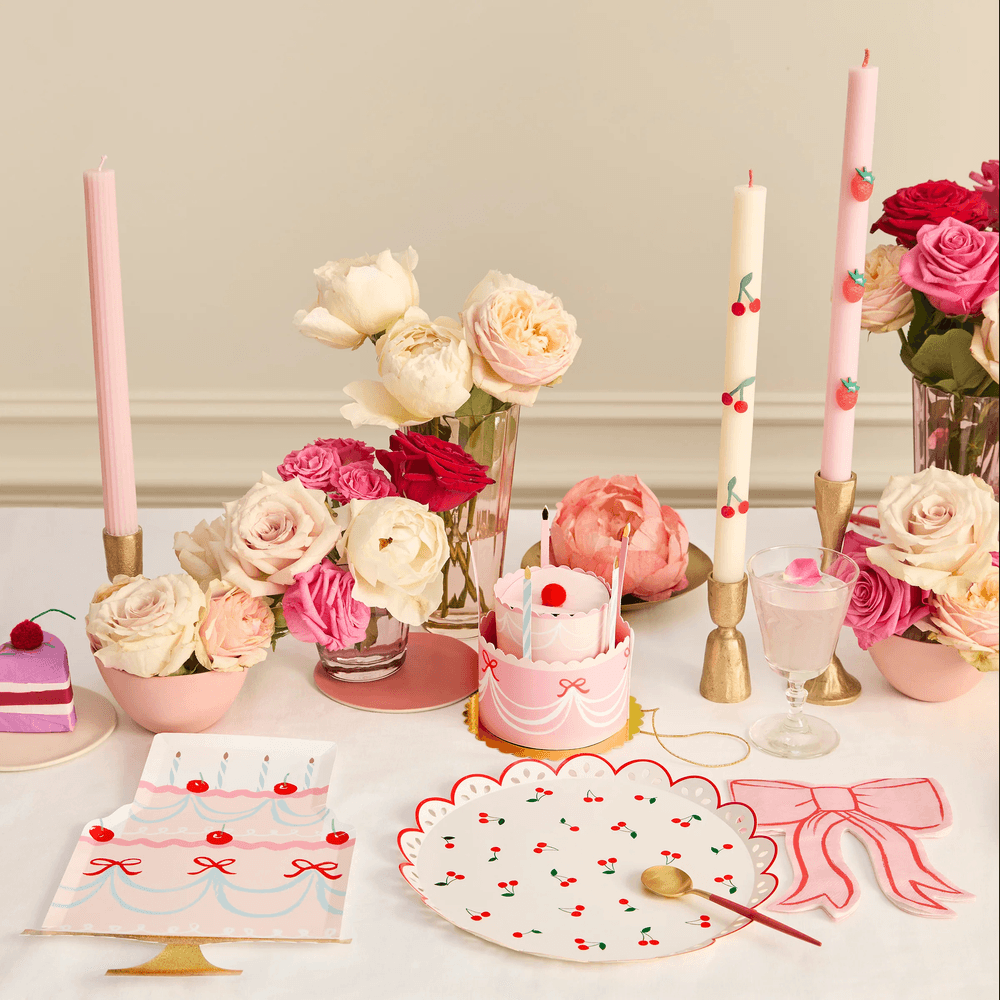 Meri Meri - Fancy Cake Party Hats - Pink - 8 Pcs