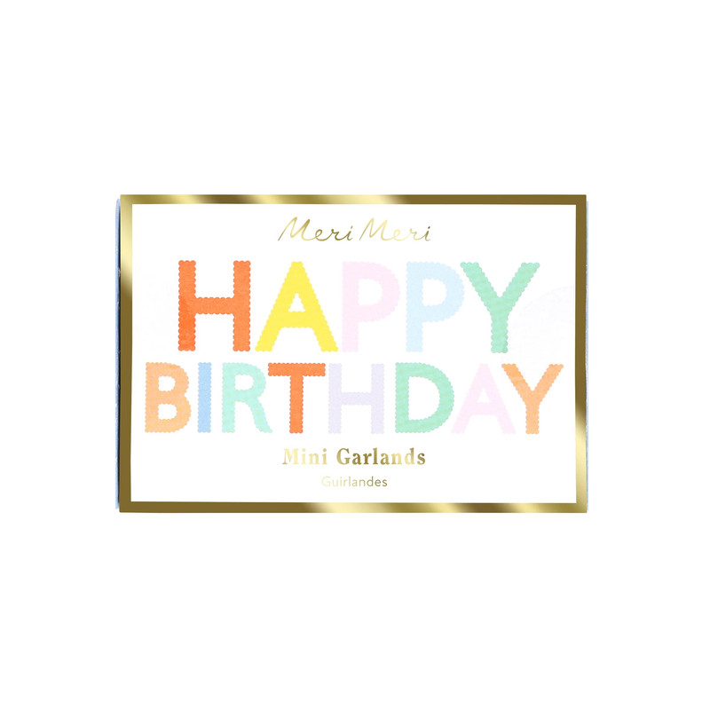 Meri Meri - Happy Birthday Mini Matchbox Garland - 1.5 m