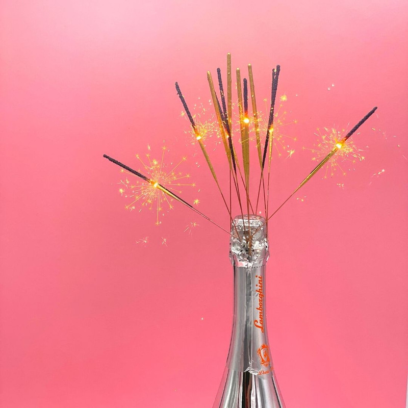 Wondercandle - Let's Party Sparkler Candle - Pack Of 40 - Gold