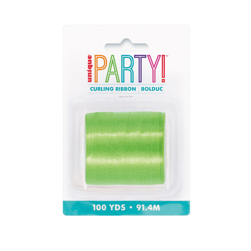 Unique - Curling Ribbon - Lime Green - 91.4 m