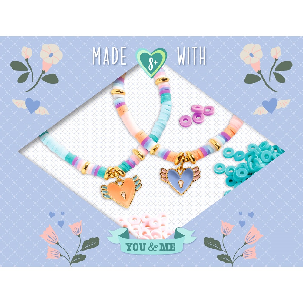 Djeco - Duo Jewels Heart Heishi Craft Kit