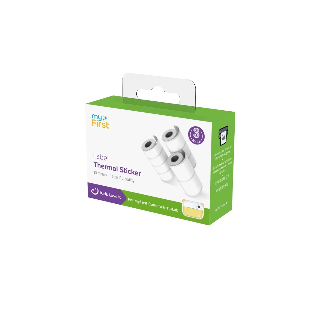 ماي فيرست - لفائف ملصقات حرارية لكاميرا إنستا وي - أبيض - 3 قطع