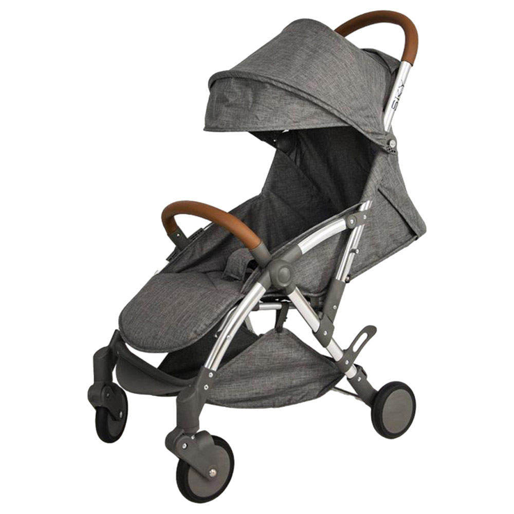 بيبي دريم - عربية الأطفال سكاي قابلة للطي - رمادي