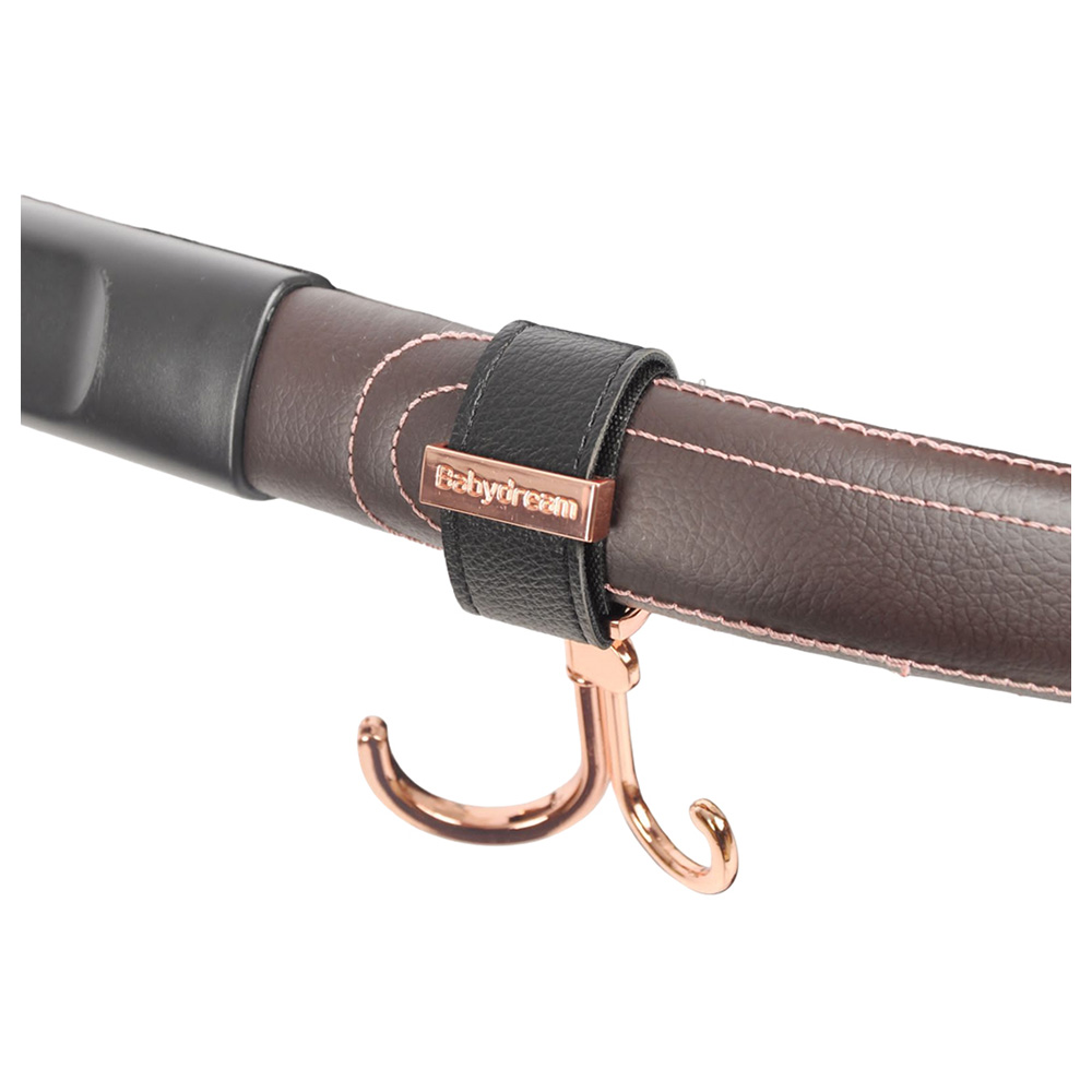 بيبي دريم - مشبك عربية الأطفال - أسود وذهبي