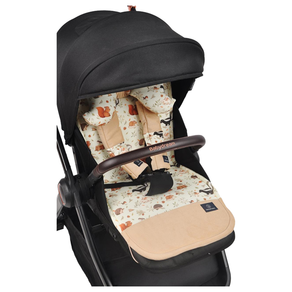 Baby Dream - Double Sided Stroller Pad - Beige