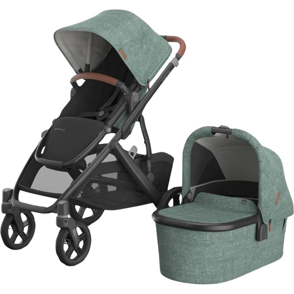 Uppababy - Vista V3 Stroller With Bassinet - Gwen Green Melange