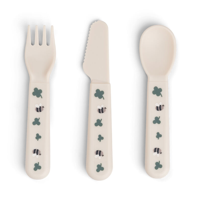 Done By Deer - Foodie Cutlery Set - Tiny Farm - Sand