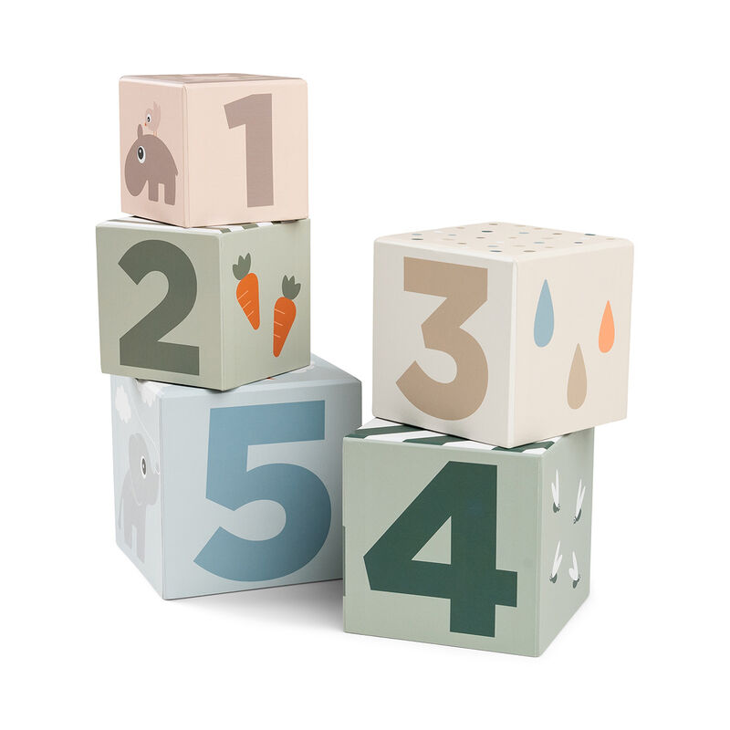 Done By Deer - Stacking Cubes Deer Friends - 5pcs - Color Mix