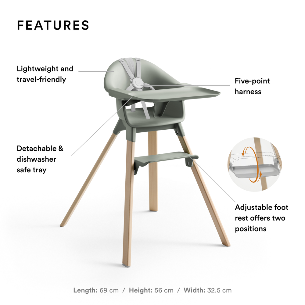 ستوك - كرسي الطعام للأطفال كليك - متعدد الألوان