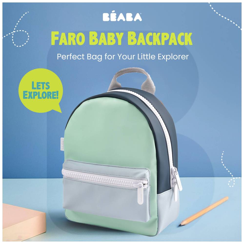 Beaba - Faro Baby Backpack - Matcha Latte
