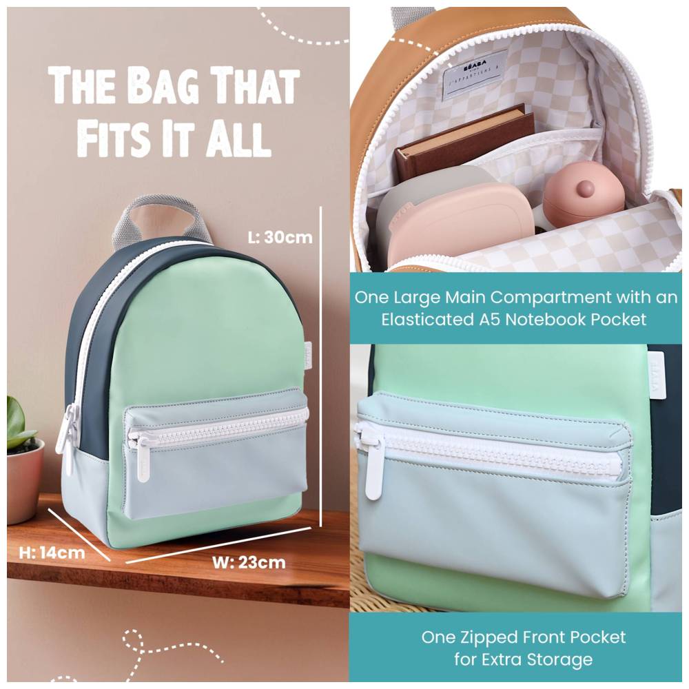 Beaba - Faro Baby Backpack - Matcha Latte