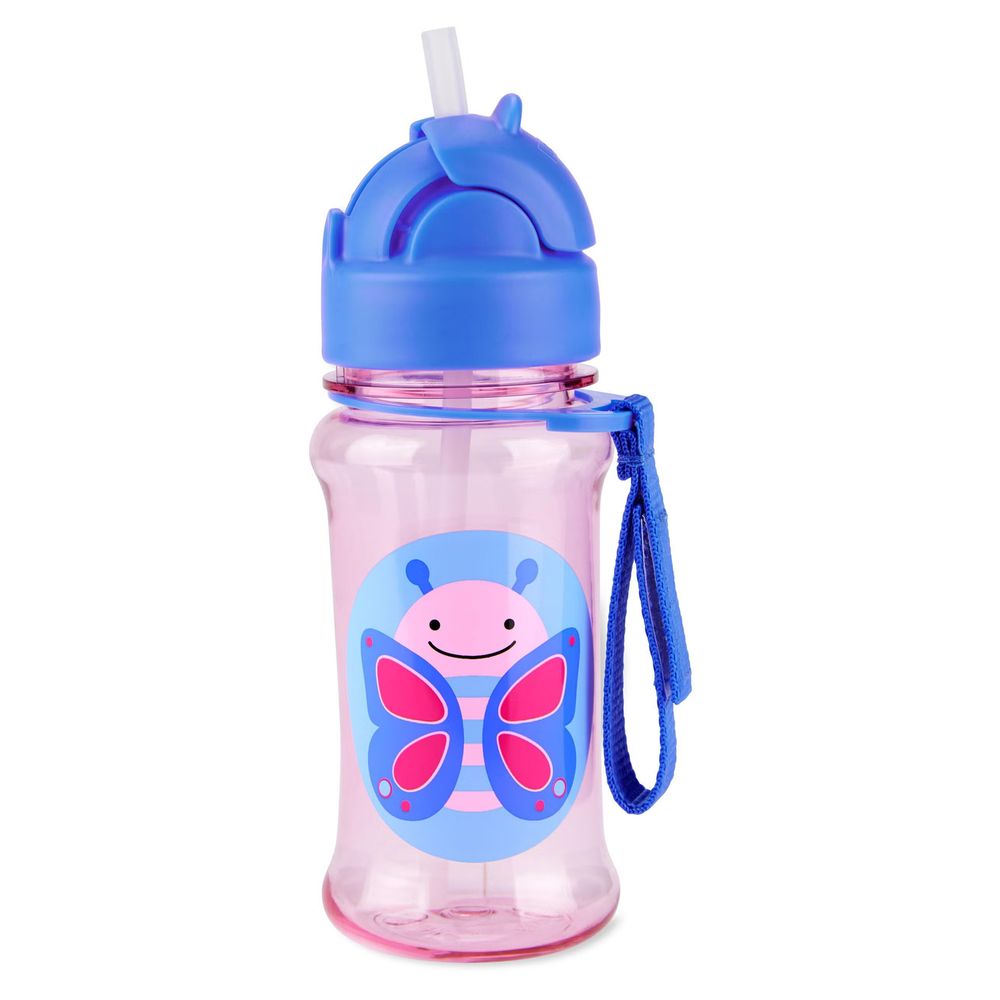 SkipHop - Zoo Tritan Straw Bottle - Butterfly - 355ml